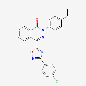 molecular formula C24H17ClN4O2 B2898576 4-(3-(4-chlorophenyl)-1,2,4-oxadiazol-5-yl)-2-(4-ethylphenyl)phthalazin-1(2H)-one CAS No. 1358979-71-1