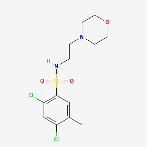molecular formula C13H18Cl2N2O3S B2898601 2,4-dichloro-5-methyl-N-(2-morpholinoethyl)benzenesulfonamide CAS No. 428485-44-3