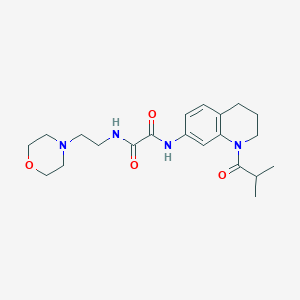 molecular formula C21H30N4O4 B2898605 N1-(1-isobutyryl-1,2,3,4-tetrahydroquinolin-7-yl)-N2-(2-morpholinoethyl)oxalamide CAS No. 941893-85-2