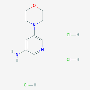 molecular formula C9H16Cl3N3O B2898606 5-Morpholinopyridin-3-amine trihydrochloride CAS No. 1707367-85-8