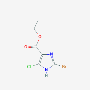 molecular formula C6H6BrClN2O2 B2898609 Ethyl 2-bromo-4-chloro-1H-imidazole-5-carboxylate CAS No. 1956318-26-5