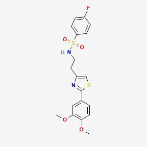 N-(2-(2-(3,4-dimethoxyphenyl)thiazol-4-yl)ethyl)-4-fluorobenzenesulfonamide