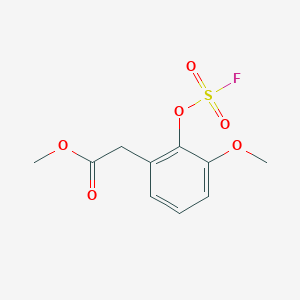 molecular formula C10H11FO6S B2898634 Methyl 2-(2-fluorosulfonyloxy-3-methoxyphenyl)acetate CAS No. 2411319-37-2