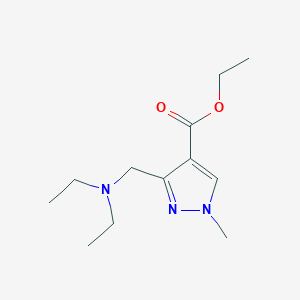molecular formula C12H21N3O2 B2898636 Ethyl 3-(diethylaminomethyl)-1-methylpyrazole-4-carboxylate CAS No. 1975118-70-7