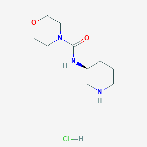 molecular formula C10H20ClN3O2 B2898637 (S)-N-(Piperidin-3-yl)morpholine-4-carboxamide hydrochloride CAS No. 1349699-87-1