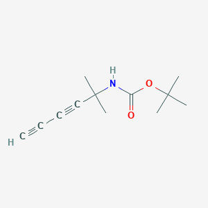 molecular formula C12H17NO2 B2898650 Tert-butyl N-(2-methylhexa-3,5-diyn-2-yl)carbamate CAS No. 2460749-21-5