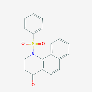 molecular formula C19H15NO3S B289866 1-(phenylsulfonyl)-2,3-dihydrobenzo[h]quinolin-4(1H)-one 