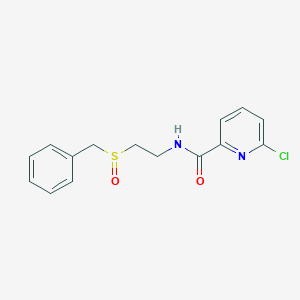 molecular formula C15H15ClN2O2S B2898661 N-(2-Benzylsulfinylethyl)-6-chloropyridine-2-carboxamide CAS No. 1436125-25-5