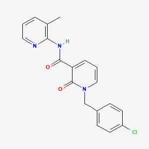 molecular formula C19H16ClN3O2 B2898673 1-(4-chlorobenzyl)-N-(3-methylpyridin-2-yl)-2-oxo-1,2-dihydropyridine-3-carboxamide CAS No. 923139-88-2