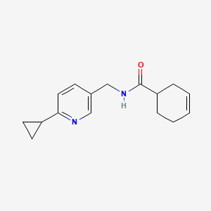 molecular formula C16H20N2O B2898715 N-[(6-cyclopropylpyridin-3-yl)methyl]cyclohex-3-ene-1-carboxamide CAS No. 2097915-50-7