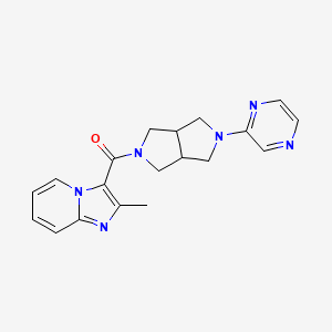 molecular formula C19H20N6O B2898719 (2-Methylimidazo[1,2-a]pyridin-3-yl)-(2-pyrazin-2-yl-1,3,3a,4,6,6a-hexahydropyrrolo[3,4-c]pyrrol-5-yl)methanone CAS No. 2415571-05-8
