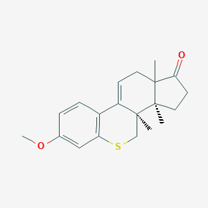 molecular formula C20H24O2S B289872 7-methoxy-3a,3b,11a-trimethyl-3,3a,3b,4,11,11a-hexahydroindeno[4,5-c]thiochromen-1(2H)-one 