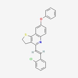 molecular formula C25H18ClNOS B2898720 4-[(E)-2-(2-chlorophenyl)ethenyl]-8-phenoxy-2,3-dihydrothieno[3,2-c]quinoline CAS No. 865658-55-5