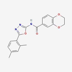 N-[5-(2,4-dimethylphenyl)-1,3,4-oxadiazol-2-yl]-2,3-dihydro-1,4-benzodioxine-6-carboxamide
