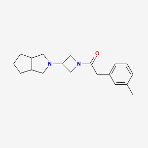 molecular formula C19H26N2O B2898722 1-[3-(3,3a,4,5,6,6a-Hexahydro-1H-cyclopenta[c]pyrrol-2-yl)azetidin-1-yl]-2-(3-methylphenyl)ethanone CAS No. 2415554-20-8