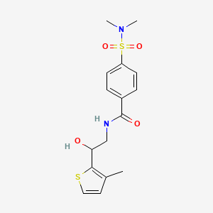 molecular formula C16H20N2O4S2 B2898725 4-(N,N-dimethylsulfamoyl)-N-(2-hydroxy-2-(3-methylthiophen-2-yl)ethyl)benzamide CAS No. 1351607-97-0
