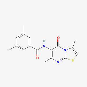 molecular formula C17H17N3O2S B2898726 N-(3,7-dimethyl-5-oxo-5H-thiazolo[3,2-a]pyrimidin-6-yl)-3,5-dimethylbenzamide CAS No. 946223-12-7