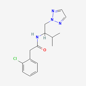 molecular formula C15H19ClN4O B2898727 2-(2-chlorophenyl)-N-(3-methyl-1-(2H-1,2,3-triazol-2-yl)butan-2-yl)acetamide CAS No. 2034266-84-5