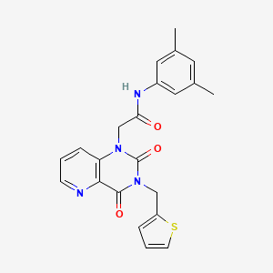 molecular formula C22H20N4O3S B2898729 N-(3,5-dimethylphenyl)-2-(2,4-dioxo-3-(thiophen-2-ylmethyl)-3,4-dihydropyrido[3,2-d]pyrimidin-1(2H)-yl)acetamide CAS No. 955521-96-7