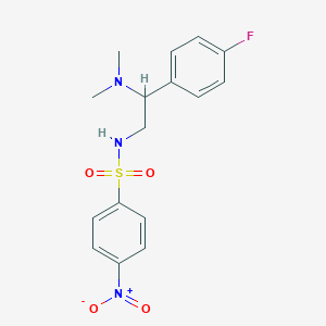 molecular formula C16H18FN3O4S B2898748 N-(2-(dimethylamino)-2-(4-fluorophenyl)ethyl)-4-nitrobenzenesulfonamide CAS No. 899955-67-0