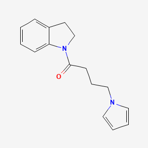 molecular formula C16H18N2O B2898751 1-(indolin-1-yl)-4-(1H-pyrrol-1-yl)butan-1-one CAS No. 1251574-65-8