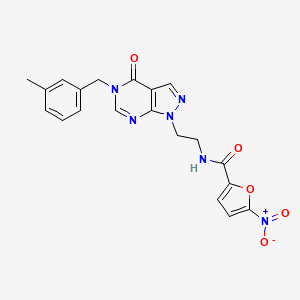 B2898757 N-(2-(5-(3-methylbenzyl)-4-oxo-4,5-dihydro-1H-pyrazolo[3,4-d]pyrimidin-1-yl)ethyl)-5-nitrofuran-2-carboxamide CAS No. 922845-60-1
