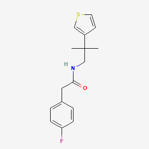 molecular formula C16H18FNOS B2898758 2-(4-fluorophenyl)-N-(2-methyl-2-(thiophen-3-yl)propyl)acetamide CAS No. 2320723-63-3