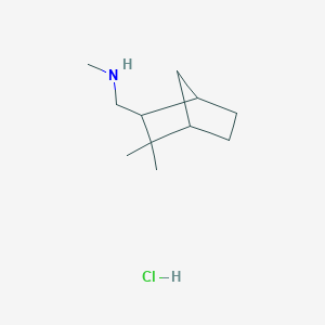 molecular formula C11H22ClN B2898772 1-(3,3-Dimethyl-2-bicyclo[2.2.1]heptanyl)-N-methylmethanamine;hydrochloride CAS No. 2580209-84-1