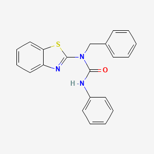 molecular formula C21H17N3OS B2898778 1-(1,3-Benzothiazol-2-yl)-1-benzyl-3-phenylurea CAS No. 331244-36-1