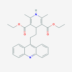 molecular formula C28H30N2O4 B289879 Diethyl 4-[2-(9-acridinyl)ethyl]-2,6-dimethyl-1,4-dihydro-3,5-pyridinedicarboxylate 