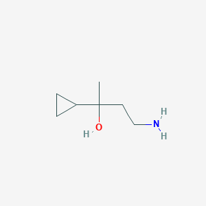 molecular formula C7H15NO B2898790 4-Amino-2-cyclopropylbutan-2-ol CAS No. 960248-10-6