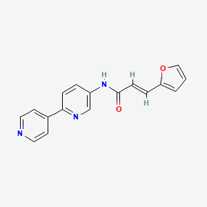 molecular formula C17H13N3O2 B2898794 (2E)-N-{[2,4'-bipyridine]-5-yl}-3-(furan-2-yl)prop-2-enamide CAS No. 2097939-64-3