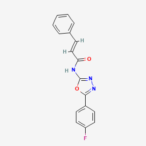 molecular formula C17H12FN3O2 B2898800 N-(5-(4-fluorophenyl)-1,3,4-oxadiazol-2-yl)cinnamamide CAS No. 131548-10-2
