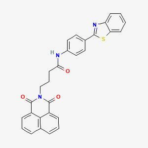 molecular formula C29H21N3O3S B2898803 N-[4-(1,3-benzothiazol-2-yl)phenyl]-4-(1,3-dioxo-1H-benzo[de]isoquinolin-2(3H)-yl)butanamide CAS No. 941244-95-7