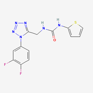 molecular formula C13H10F2N6OS B2898807 1-((1-(3,4-difluorophenyl)-1H-tetrazol-5-yl)methyl)-3-(thiophen-2-yl)urea CAS No. 941965-14-6