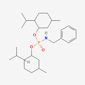 molecular formula C27H46NO3P B2898808 N-bis[(5-methyl-2-propan-2-ylcyclohexyl)oxy]phosphoryl-1-phenylmethanamine CAS No. 474879-12-4