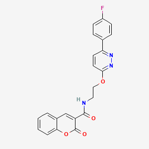 molecular formula C22H16FN3O4 B2898809 N-(2-((6-(4-fluorophenyl)pyridazin-3-yl)oxy)ethyl)-2-oxo-2H-chromene-3-carboxamide CAS No. 920249-24-7