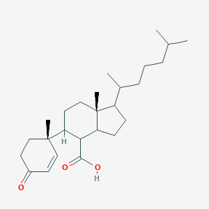 molecular formula C26H42O3 B289881 1-(1,5-dimethylhexyl)-7a-methyl-5-(1-methyl-4-oxo-2-cyclohexen-1-yl)octahydro-1H-indene-4-carboxylic acid 