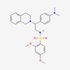 N-{2-[4-(dimethylamino)phenyl]-2-(1,2,3,4-tetrahydroisoquinolin-2-yl)ethyl}-2,4-dimethoxybenzene-1-sulfonamide