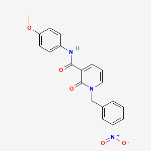 molecular formula C20H17N3O5 B2898823 N-(4-methoxyphenyl)-1-(3-nitrobenzyl)-2-oxo-1,2-dihydropyridine-3-carboxamide CAS No. 946332-11-2