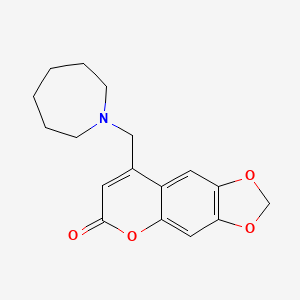 molecular formula C17H19NO4 B2898827 8-(azepan-1-ylmethyl)-6H-[1,3]dioxolo[4,5-g]chromen-6-one CAS No. 859126-56-0