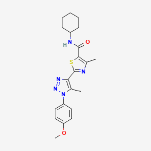 N-cyclohexyl-2-[1-(4-methoxyphenyl)-5-methyl-1H-1,2,3-triazol-4-yl]-4-methyl-1,3-thiazole-5-carboxamide