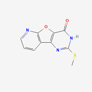 molecular formula C10H7N3O2S B2898839 2-(Methylthio)pyrido[3',2':4,5]furo[3,2-d]pyrimidin-4-ol CAS No. 1273577-64-2
