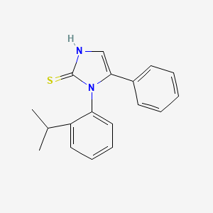 molecular formula C18H18N2S B2898841 5-phenyl-1-[2-(propan-2-yl)phenyl]-1H-imidazole-2-thiol CAS No. 790271-18-0