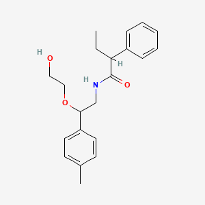molecular formula C21H27NO3 B2898842 N-(2-(2-hydroxyethoxy)-2-(p-tolyl)ethyl)-2-phenylbutanamide CAS No. 1795086-30-4