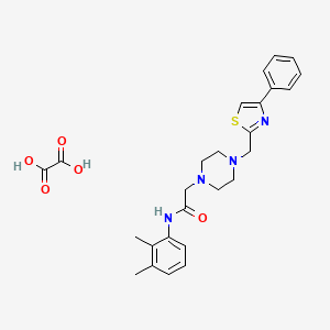 molecular formula C26H30N4O5S B2898843 N-(2,3-dimethylphenyl)-2-(4-((4-phenylthiazol-2-yl)methyl)piperazin-1-yl)acetamide oxalate CAS No. 1217096-89-3