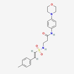 molecular formula C22H27N3O4S B2898845 3-[[(E)-2-(4-methylphenyl)ethenyl]sulfonylamino]-N-(4-morpholin-4-ylphenyl)propanamide CAS No. 924718-33-2