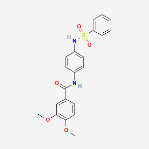 molecular formula C21H20N2O5S B2898857 N-(4-benzenesulfonamidophenyl)-3,4-dimethoxybenzamide CAS No. 325736-03-6