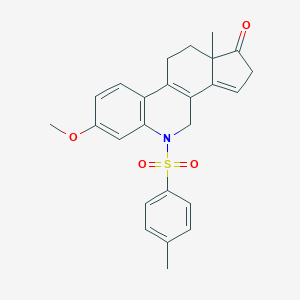 molecular formula C25H25NO4S B289886 7-methoxy-11a-methyl-5-[(4-methylphenyl)sulfonyl]-2,4,5,10,11,11a-hexahydro-1H-cyclopenta[i]phenanthridin-1-one 