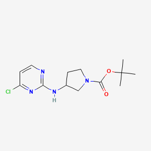 molecular formula C13H19ClN4O2 B2898861 tert-Butyl 3-((4-chloropyrimidin-2-yl)amino)pyrrolidine-1-carboxylate CAS No. 1341038-69-4
